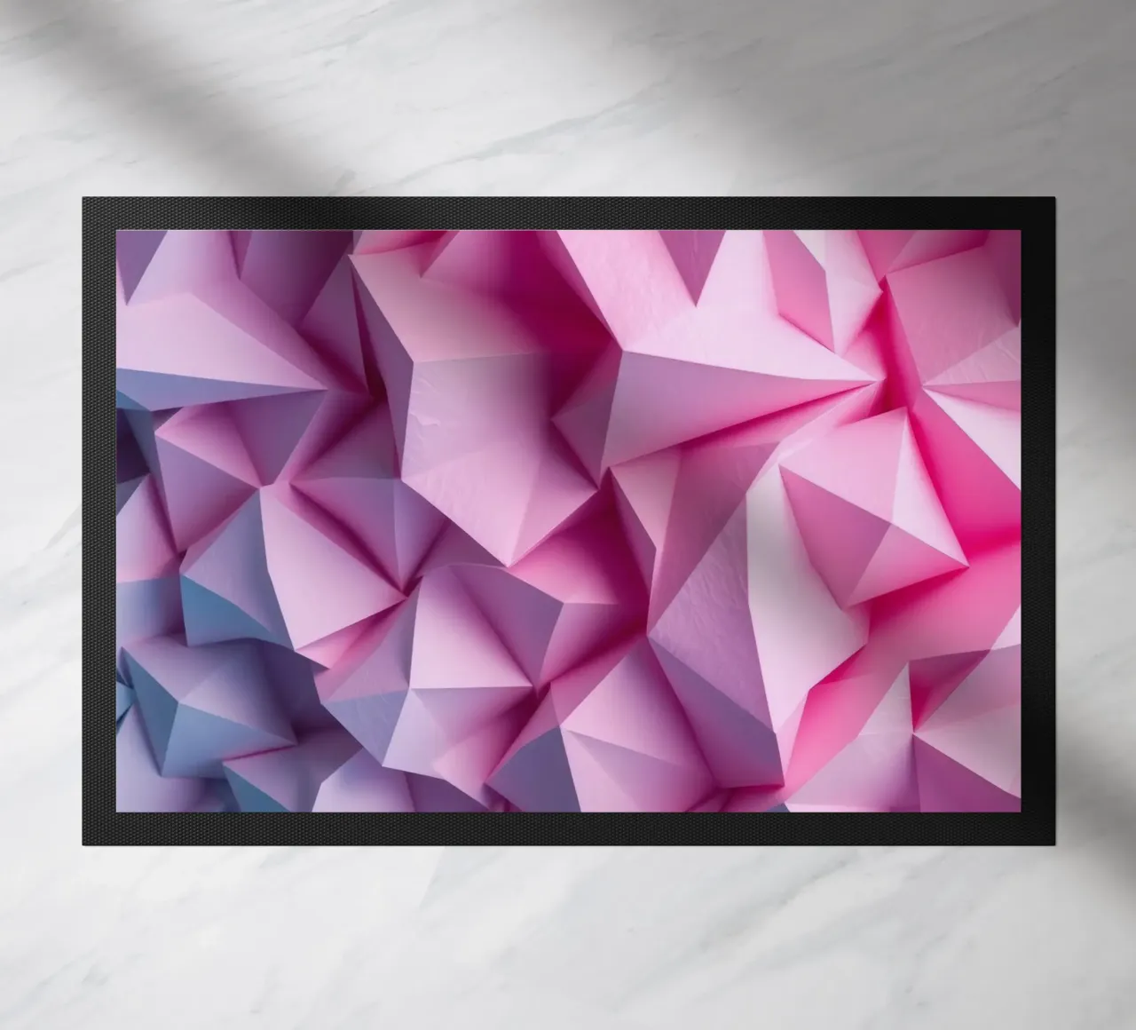 Le colorate forme geometriche 3D creano un intrigante astratto. zerbino da DesignDoodle
