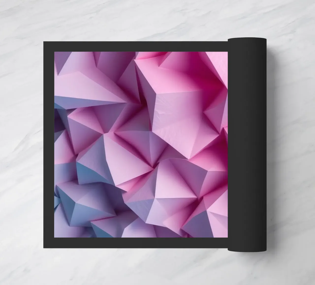 Le colorate forme geometriche 3D creano un intrigante astratto. zerbino da DesignDoodle
