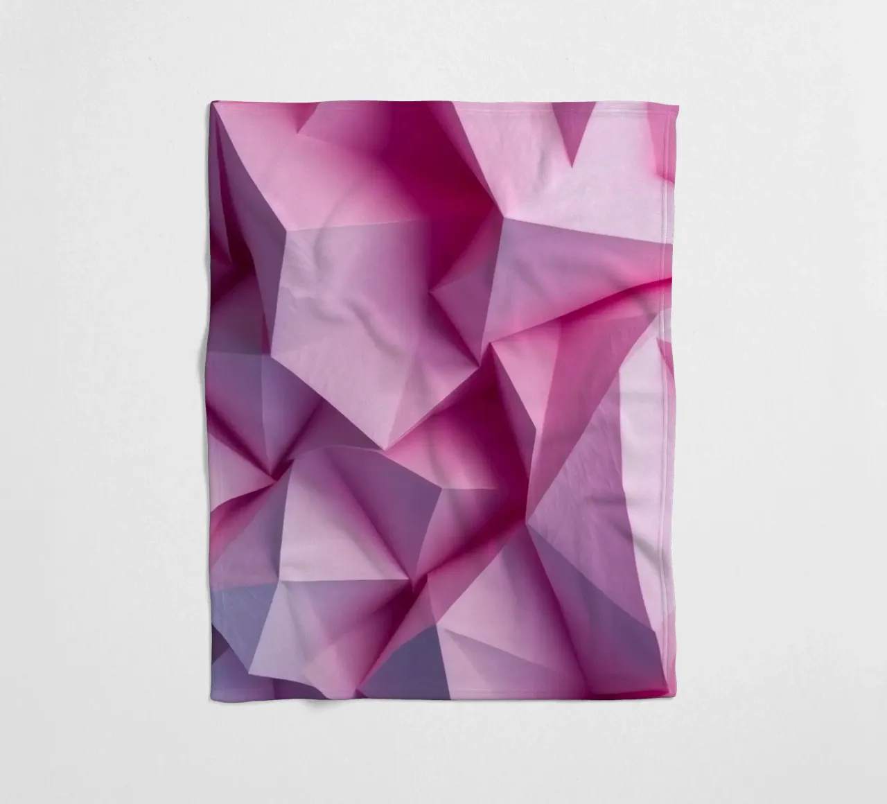 Colorful 3D geometric shapes create an intriguing abstract fleece blanket by DesignDoodle