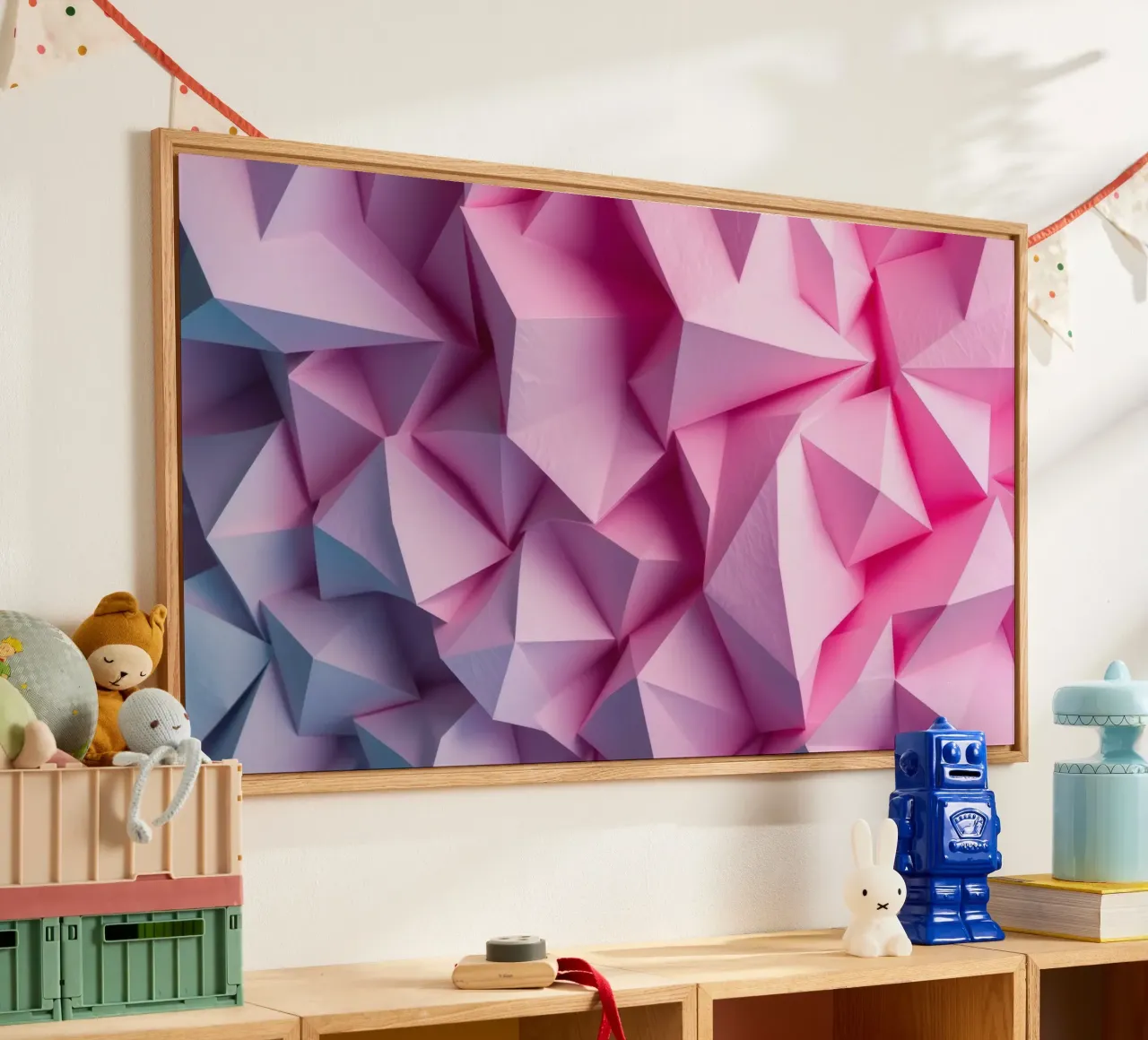 Le colorate forme geometriche 3D creano un intrigante astratto. plexiglass da DesignDoodle