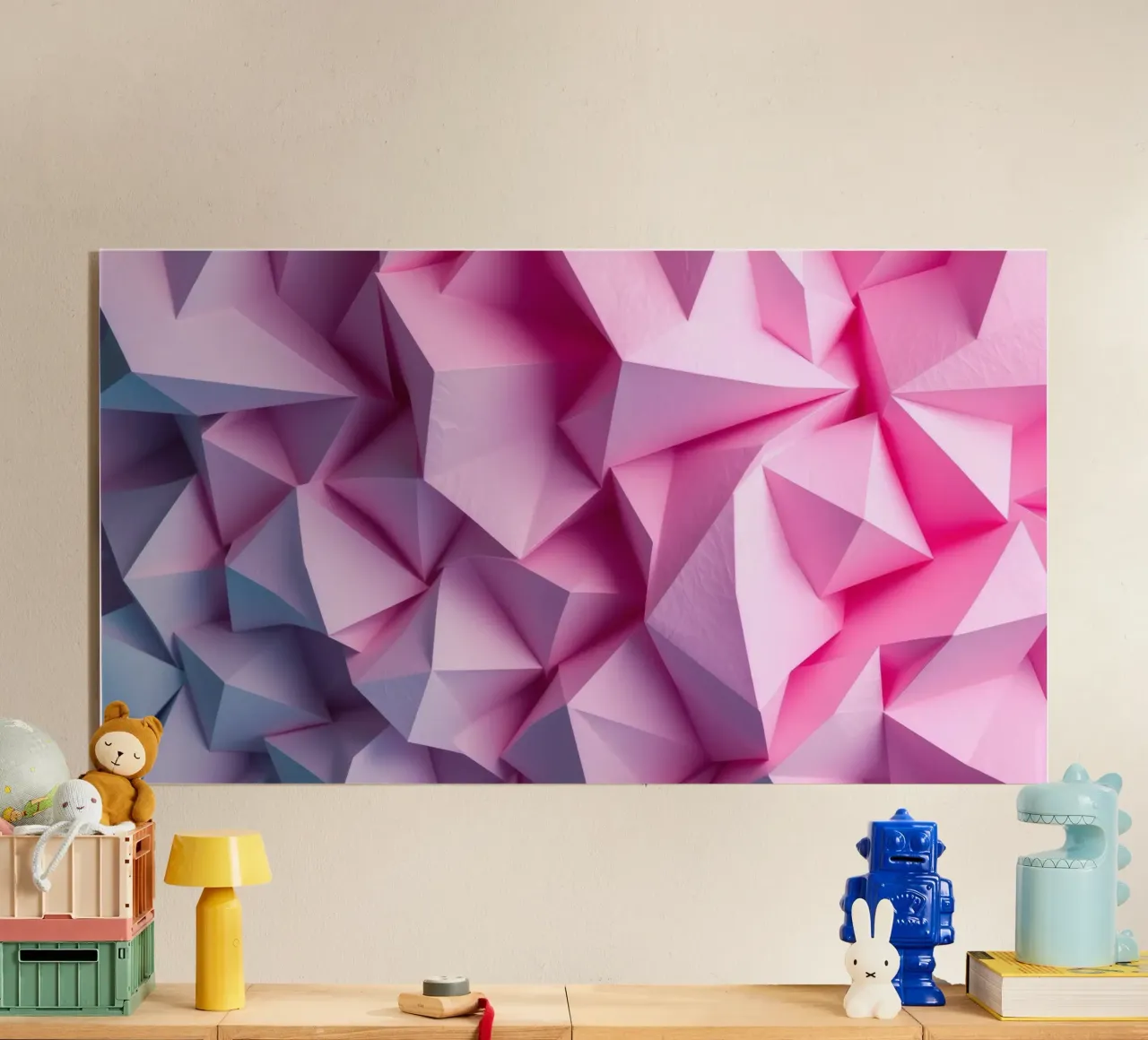 Le colorate forme geometriche 3D creano un intrigante astratto. plexiglass da DesignDoodle