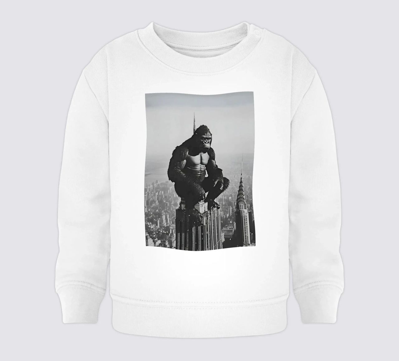 King Kong nella Torre felpa neonato da christal shop