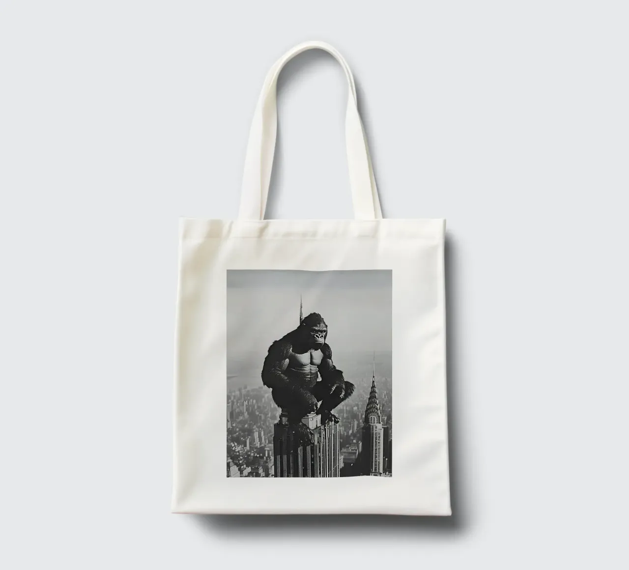 King Kong nella Torre borsa in juta da christal shop