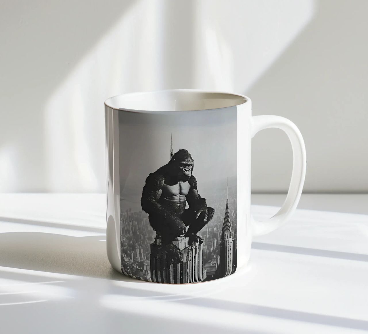 King Kong nella Torre tazza in ceramica da christal shop