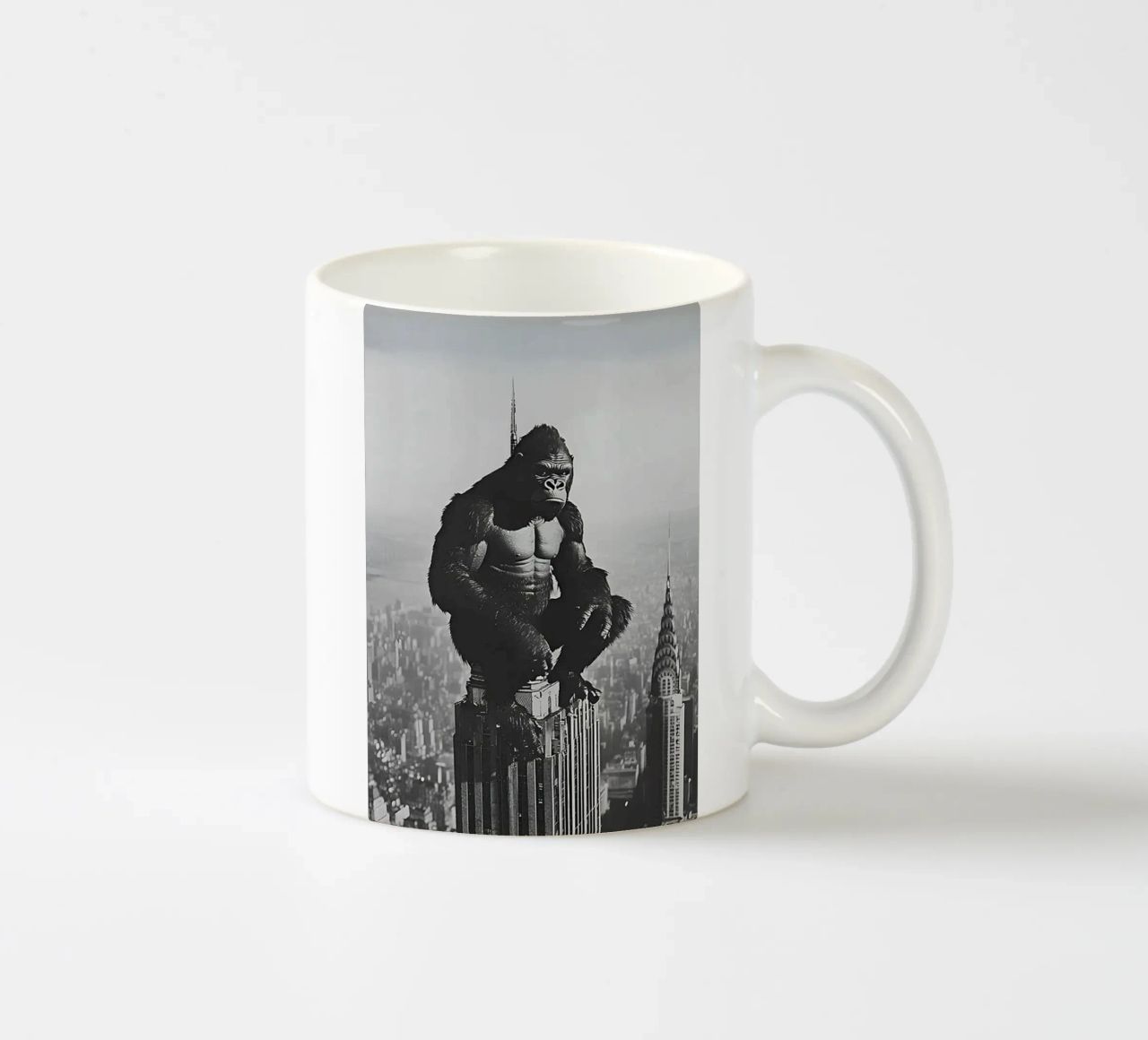 King Kong nella Torre tazza in ceramica da christal shop
