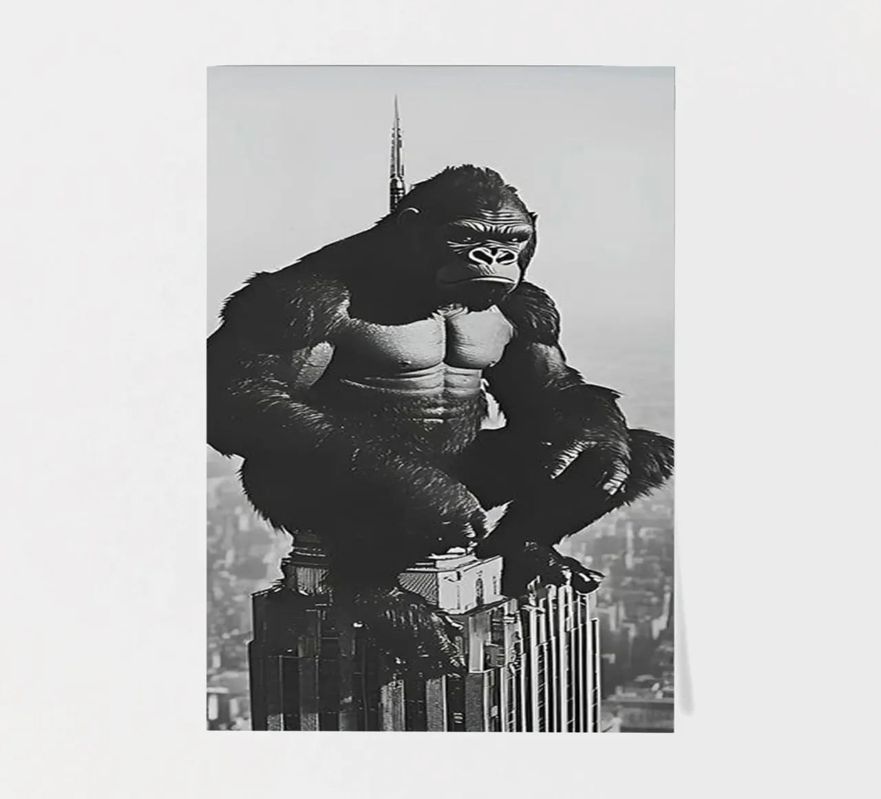 King Kong im Turm Stickerbogen von christal shop