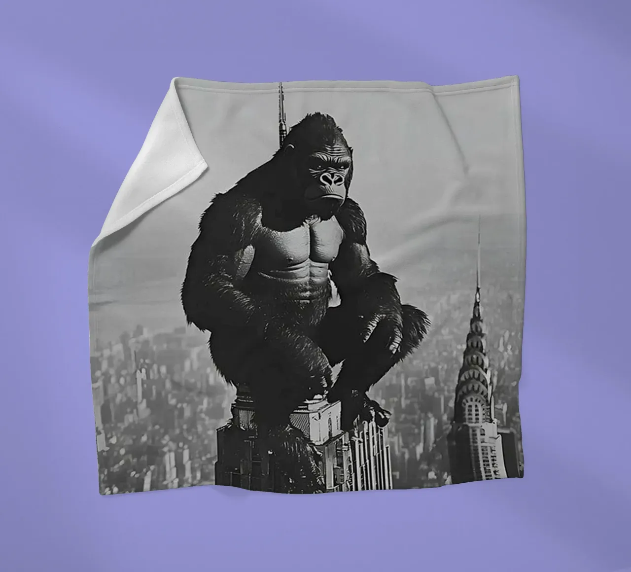 King Kong nella Torre coperta in pile da christal shop