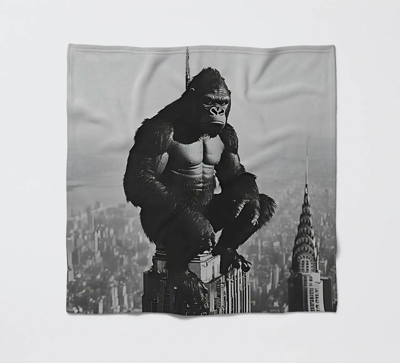 King Kong nella Torre coperta in pile da christal shop