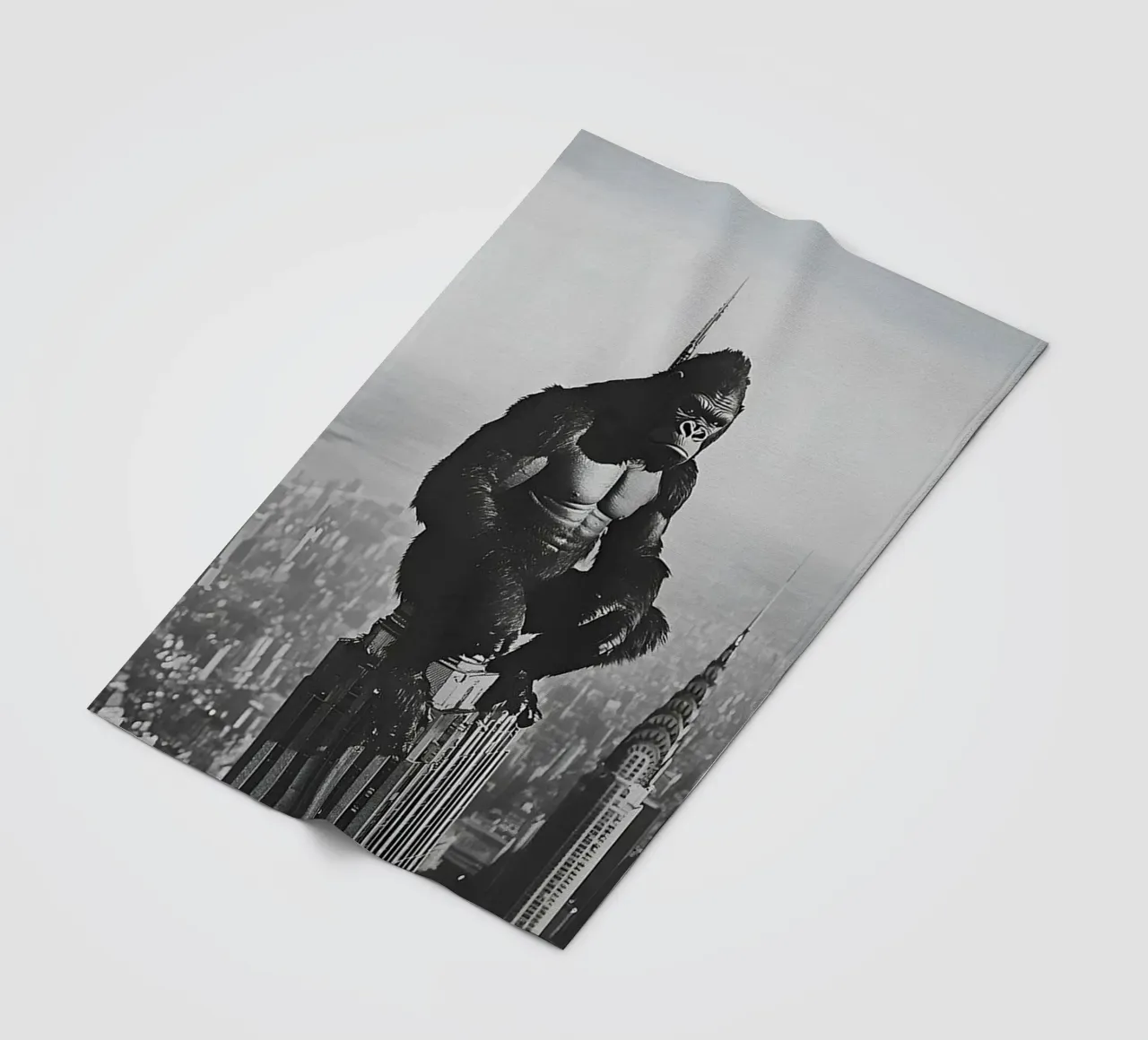 King Kong nella Torre coperta in pile da christal shop