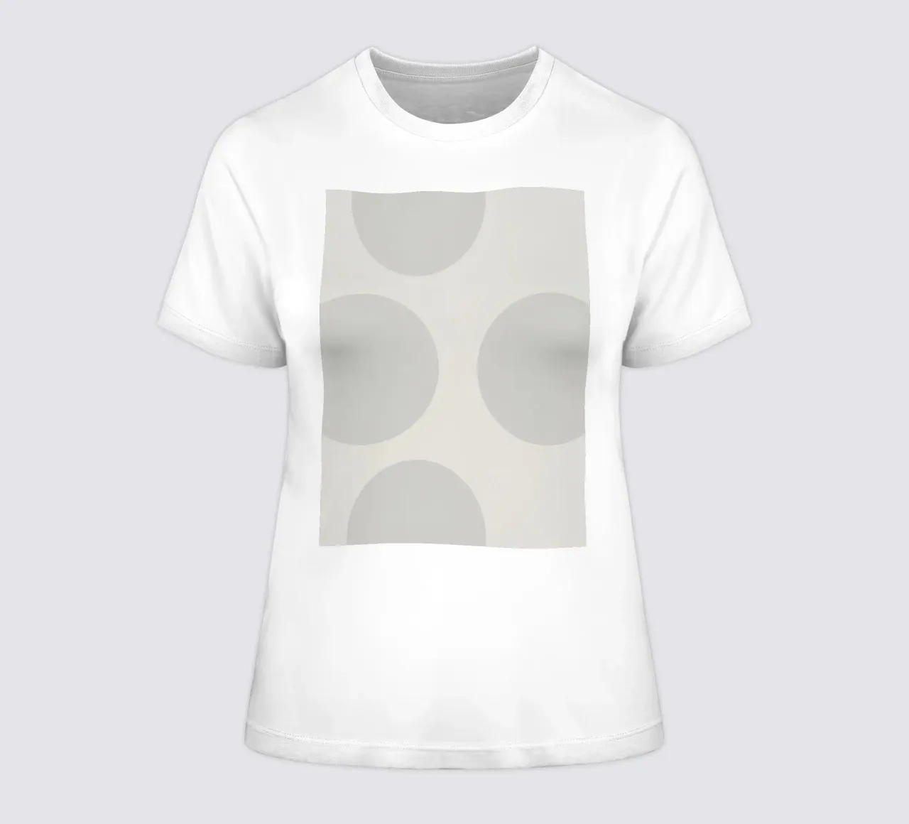 Subtle polka dot pattern on a light background women's fitted t-shirt by DesignDoodle