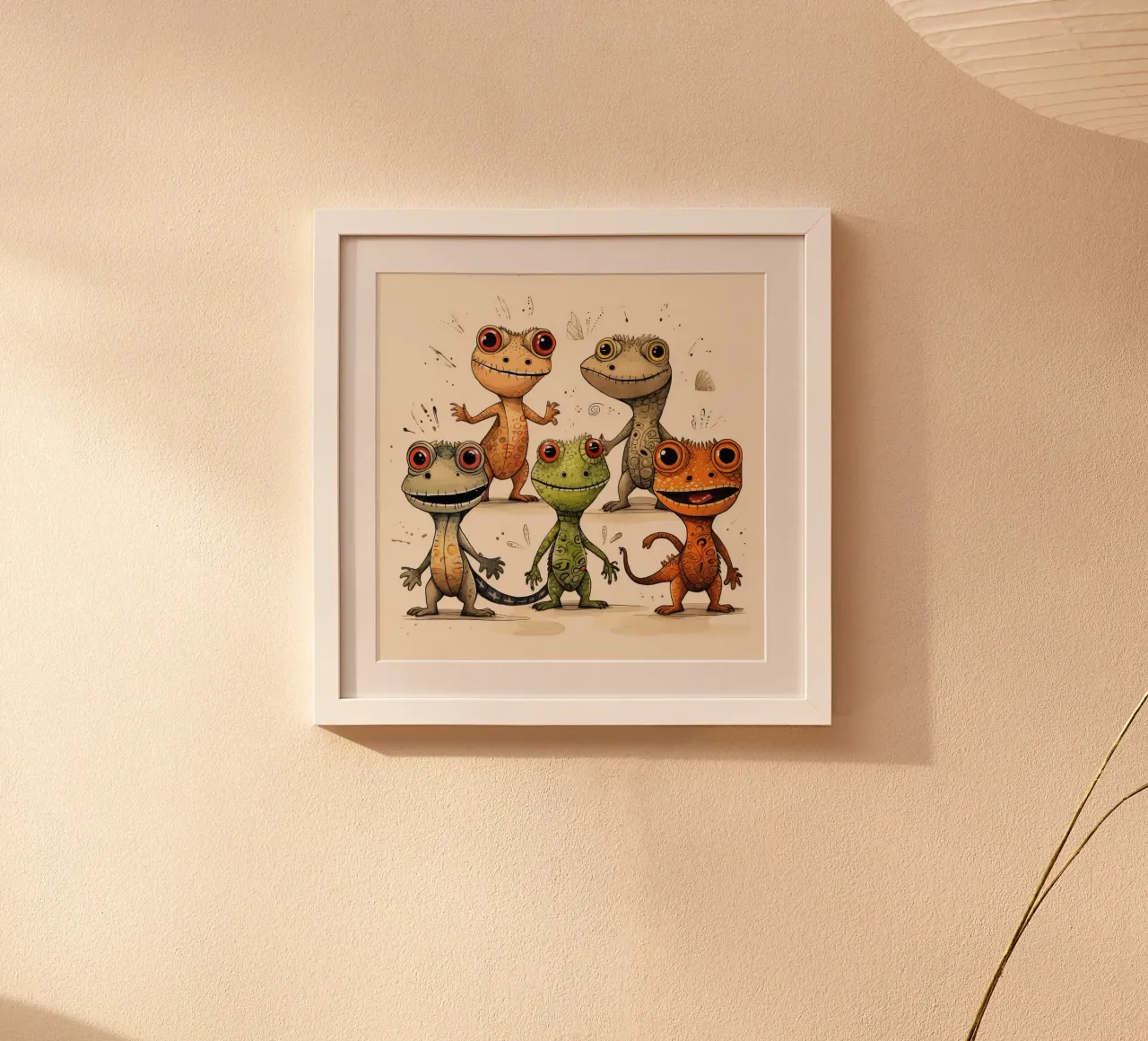 La banda delle lucertole retrò carta hahnemühle da Funny Animals