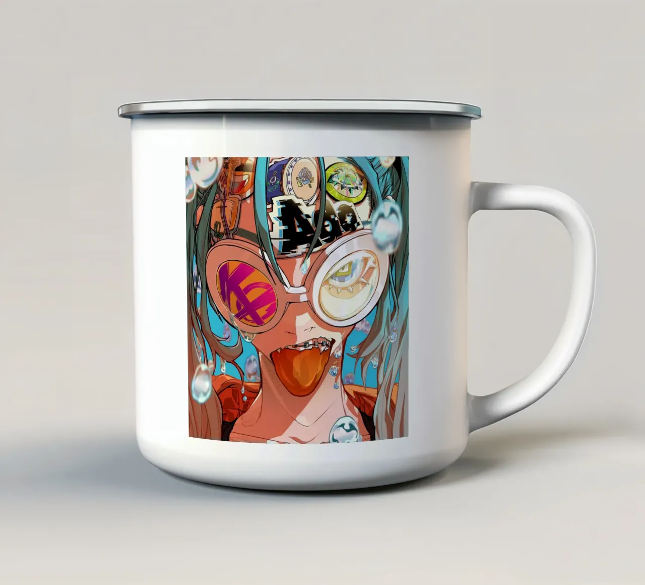 ado bon odo remix enamel mug by ManondeShop