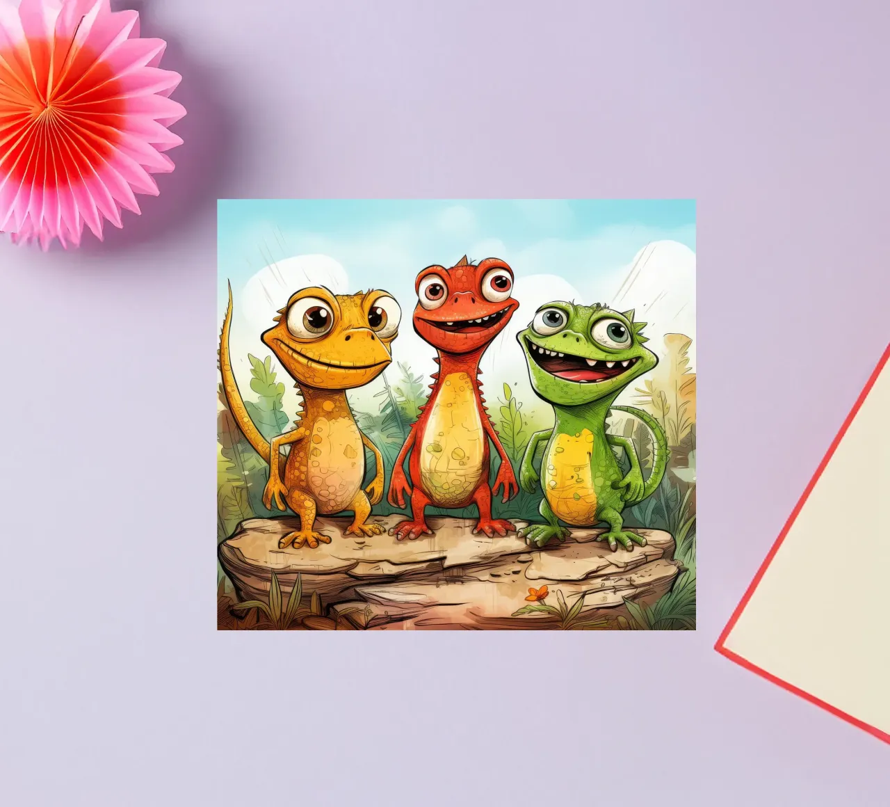 Retro Lizard Gang sticker by Funny Animals