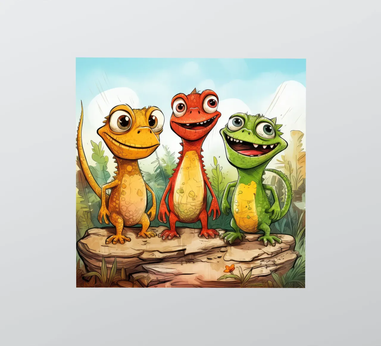 Retro Lizard Gang sticker by Funny Animals