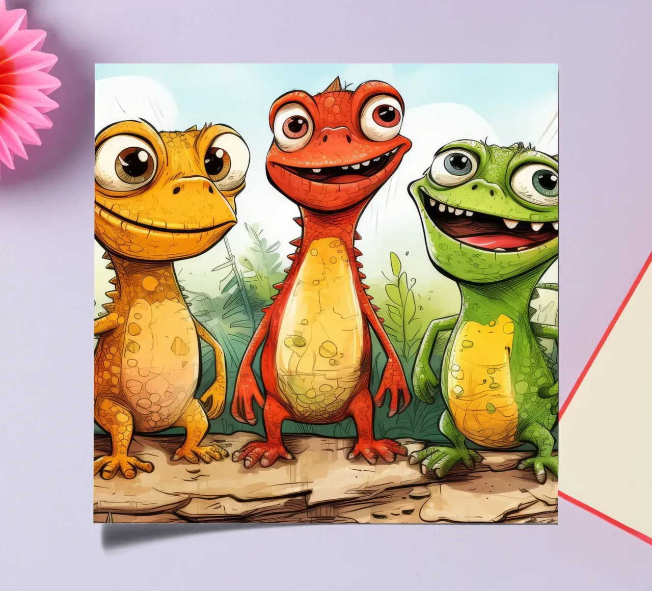 Retro Lizard Gang sticker sheet by Funny Animals