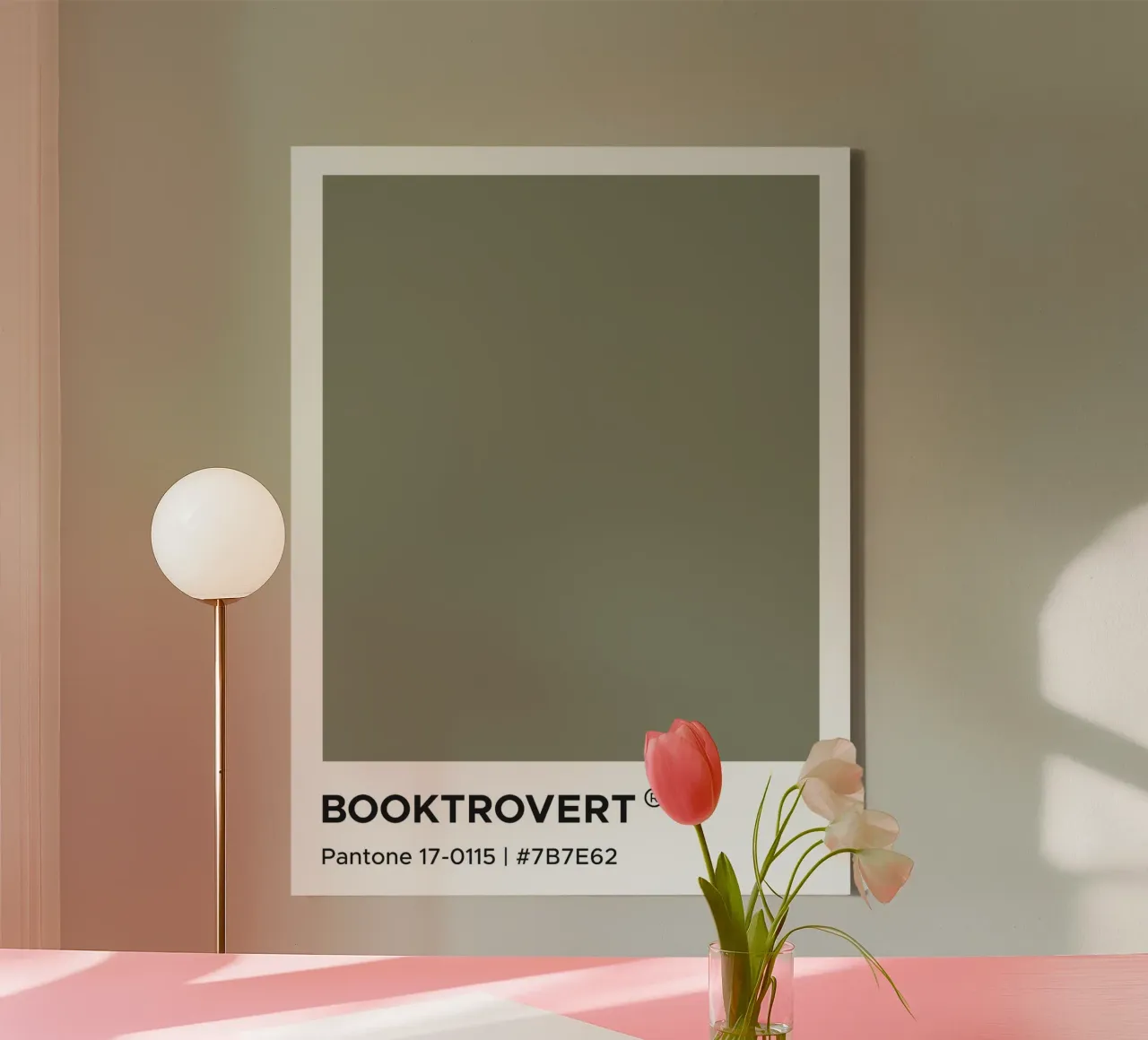 Pantone Booktrovert tela con Cornice a cassetta da Paigaam Studio