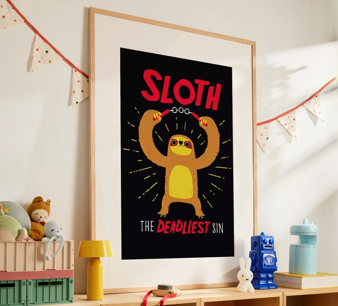 The Deadliest Sin poster con telaio in legno da DinoMike