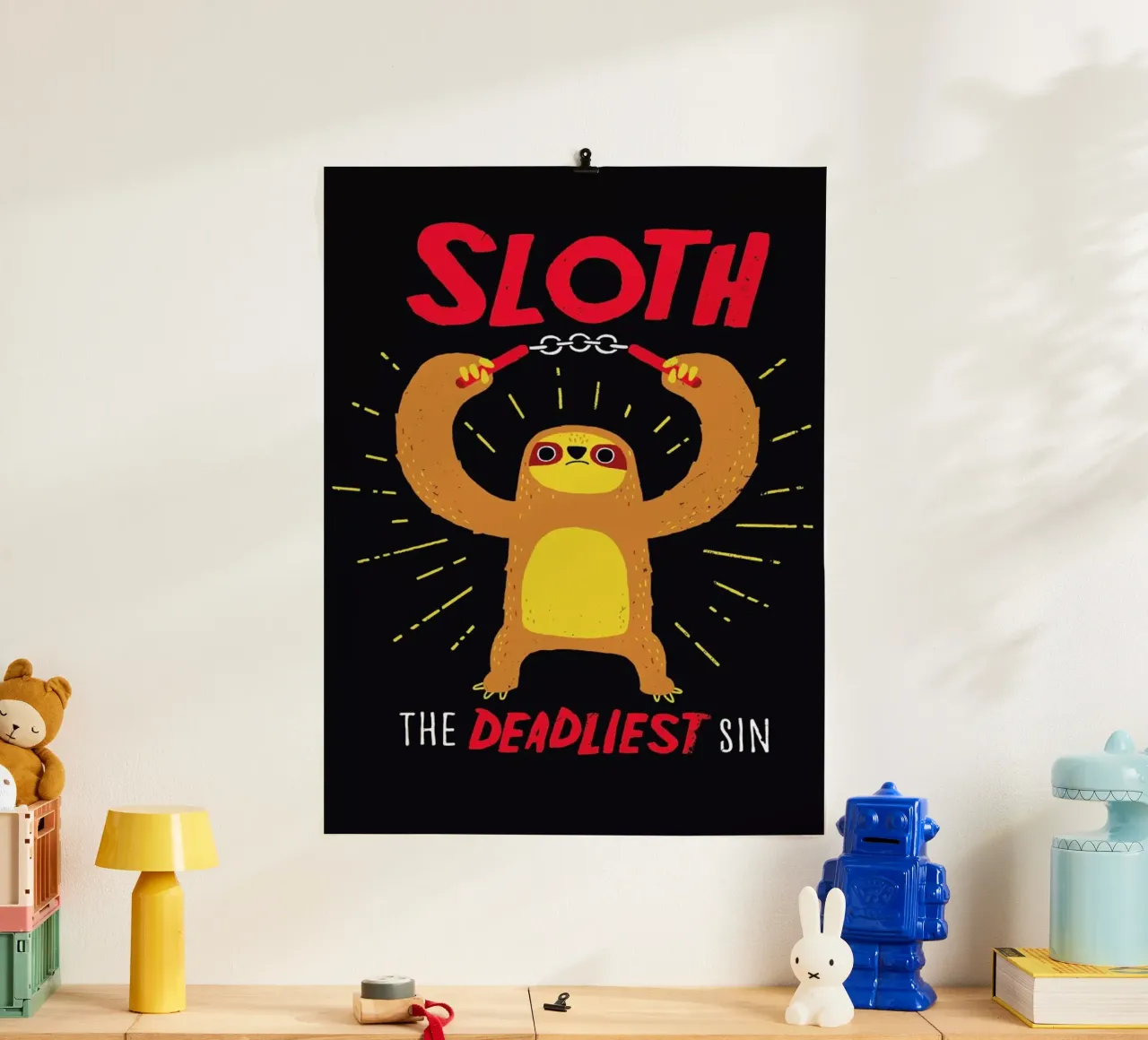 The Deadliest Sin poster con telaio in legno da DinoMike