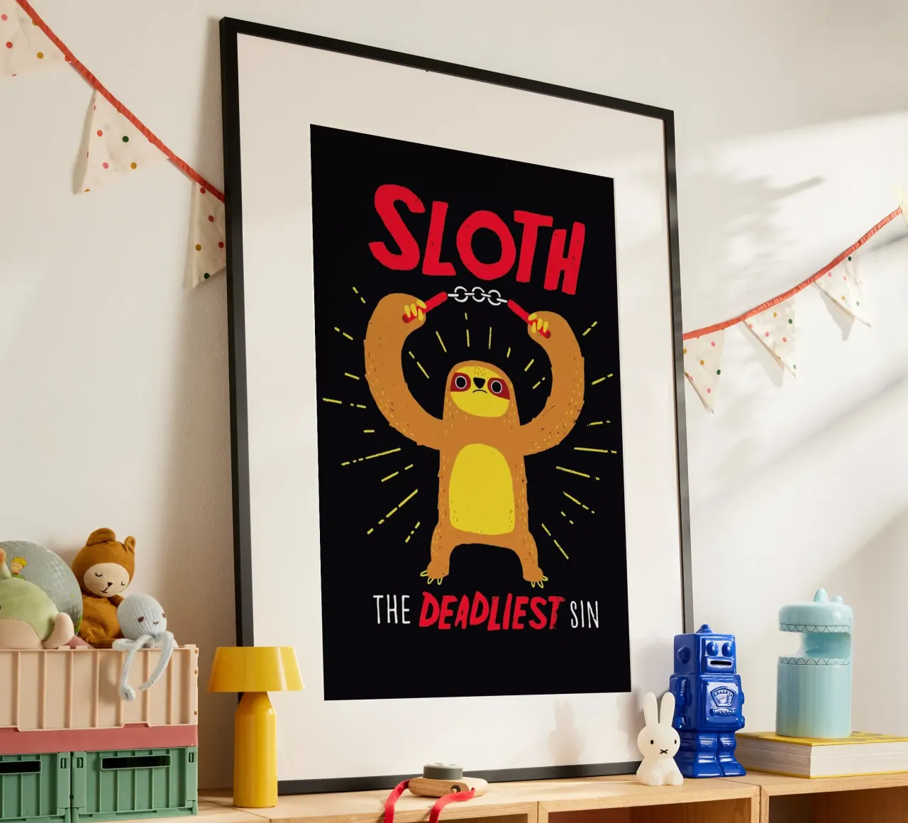 The Deadliest Sin poster con telaio in legno da DinoMike