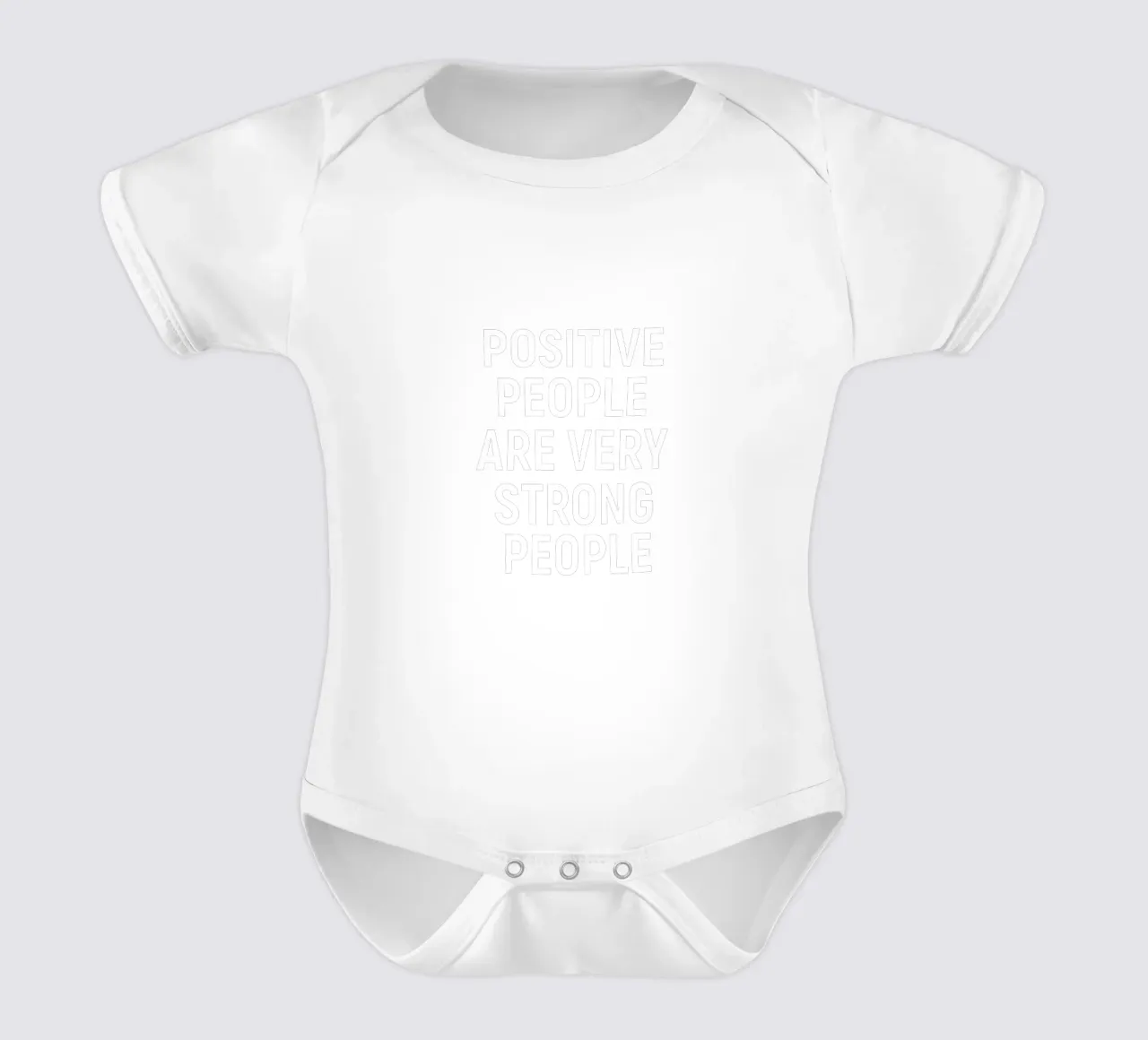 Positive people are very strong people short-sleeve baby romper by positivepipo