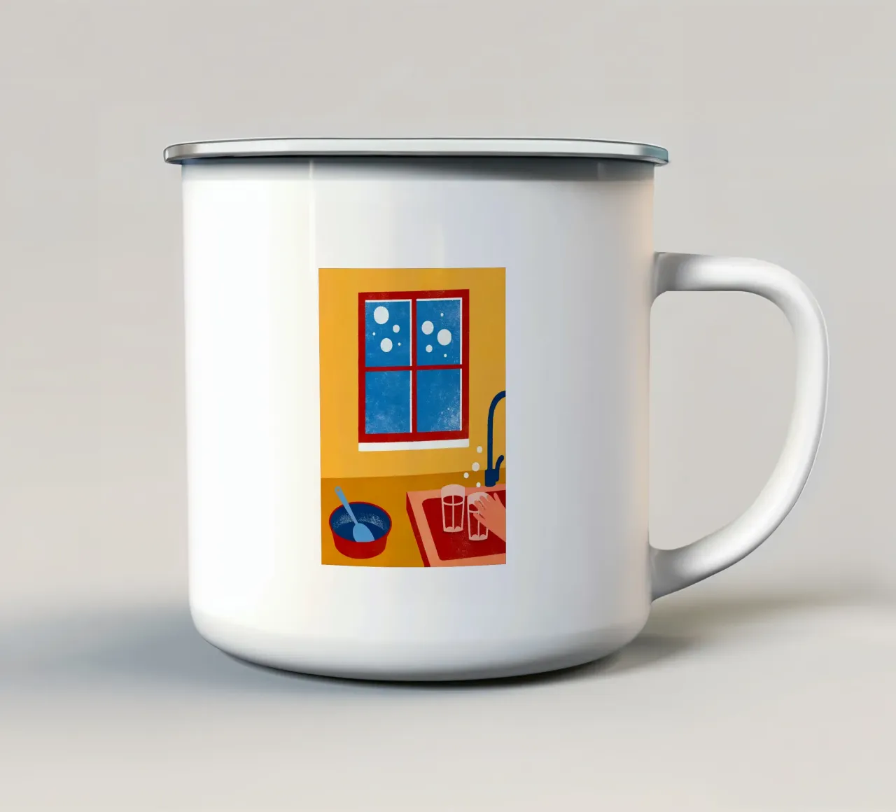 Lavare i piatti tazza in smalto da THE LATEST SHOP