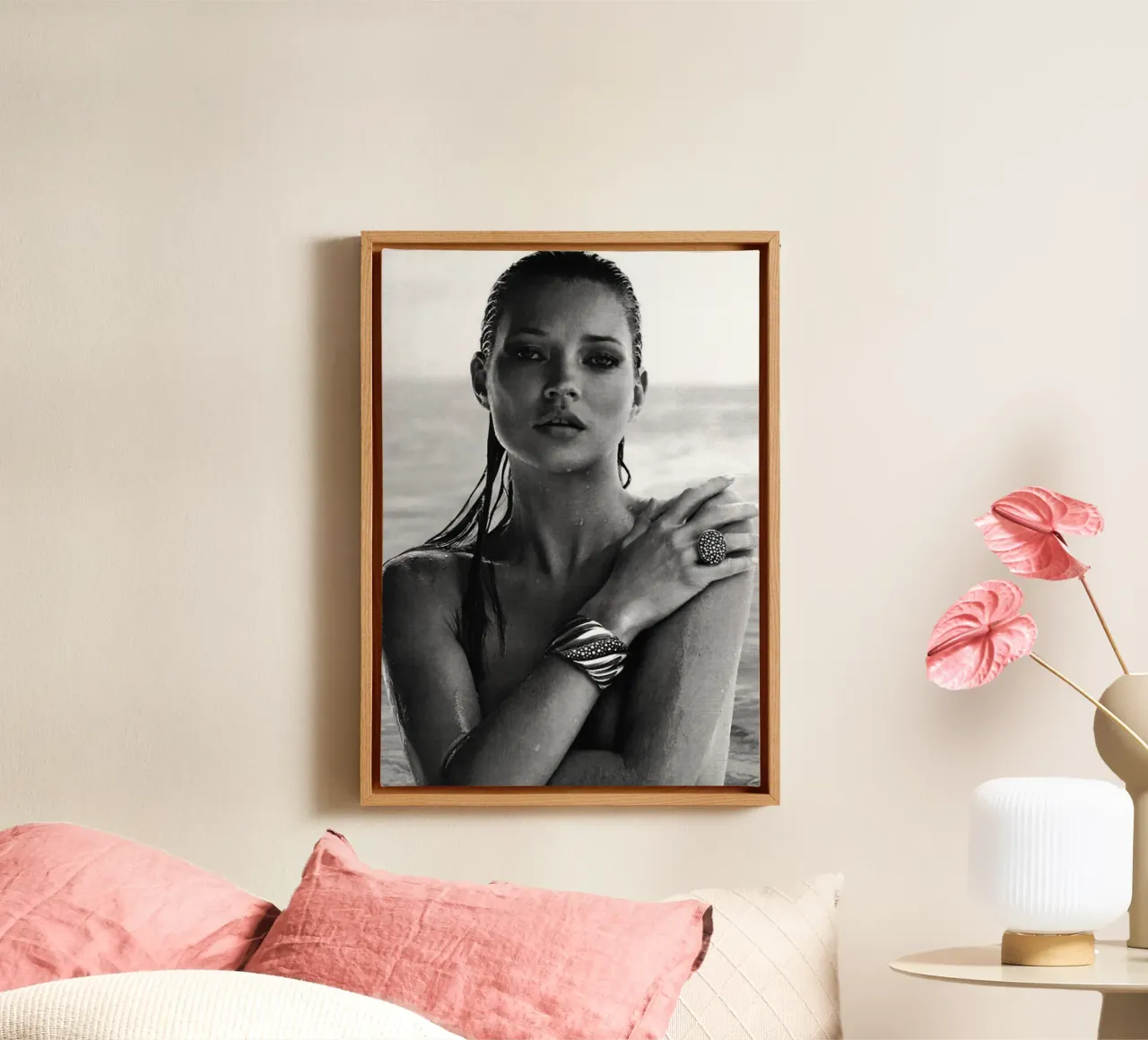 kate in spiaggia tela con Cornice a cassetta da Alex happy shop
