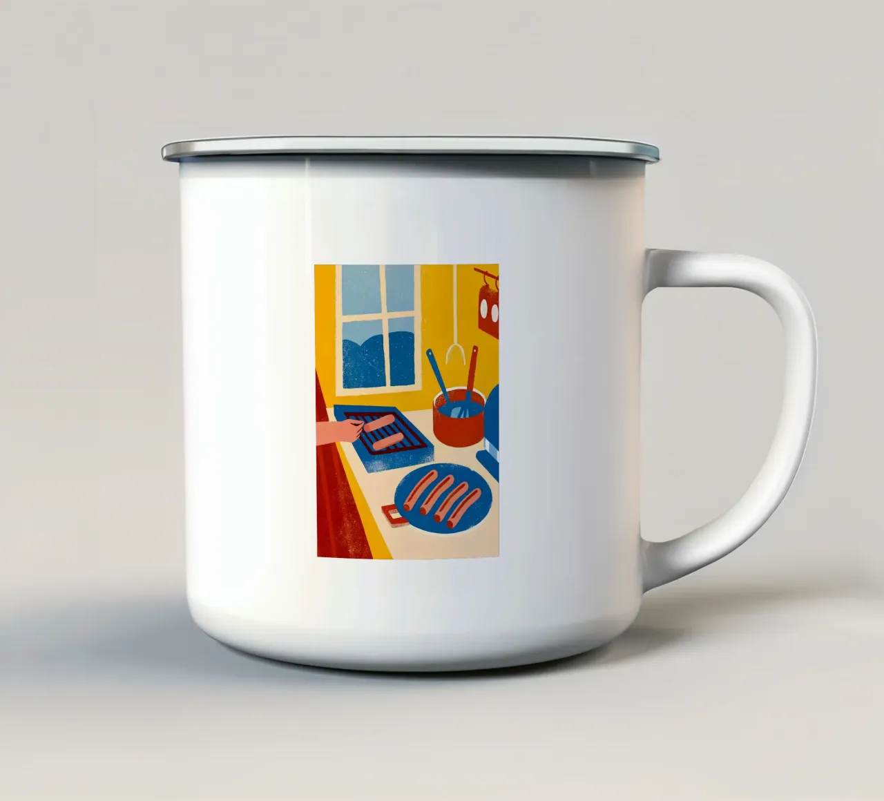 Cucinare le salsicce tazza in smalto da THE LATEST SHOP