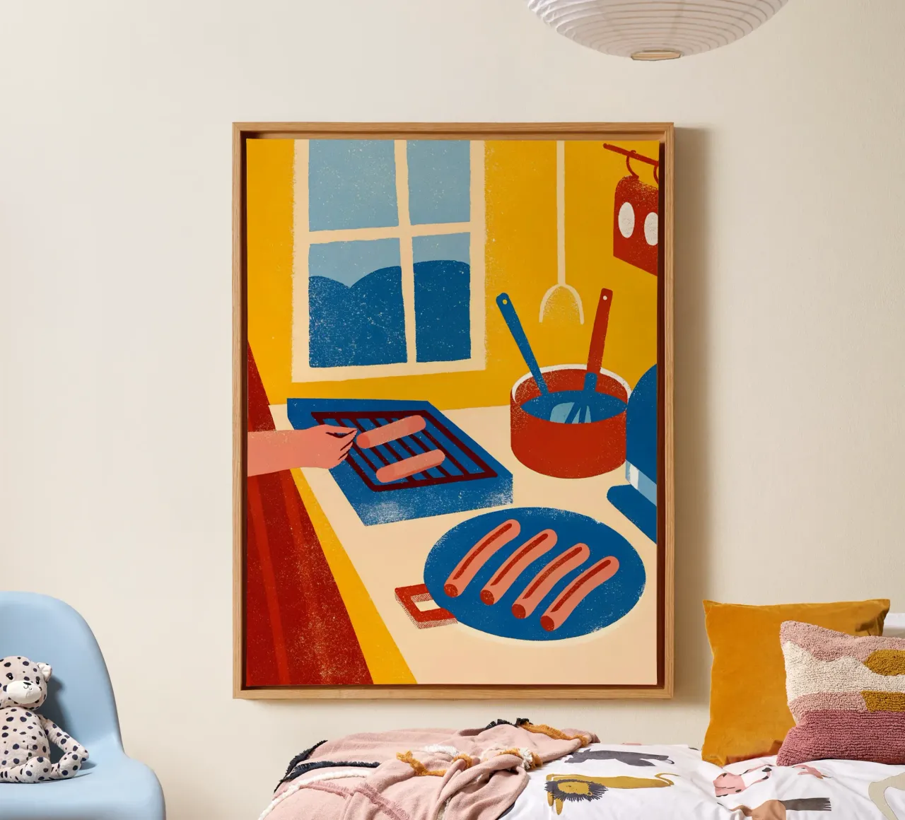 Cucinare le salsicce tela con Cornice a cassetta da THE LATEST SHOP