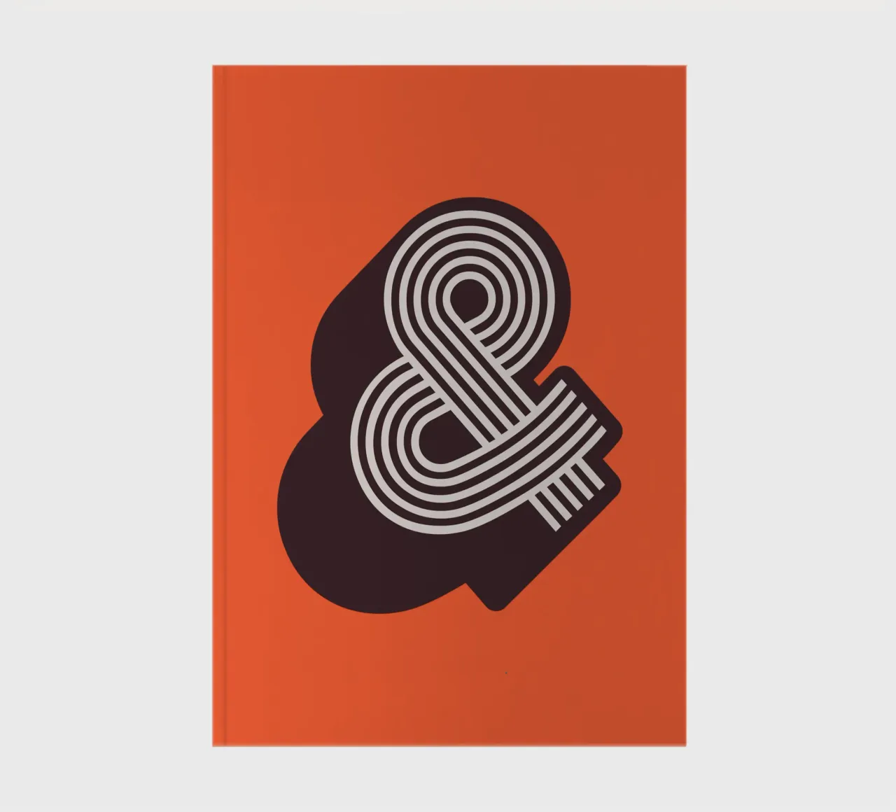 Ampersand Retro 3D and Symbol Typography & Art Print notebook by THE MOTIVATED TYPE
