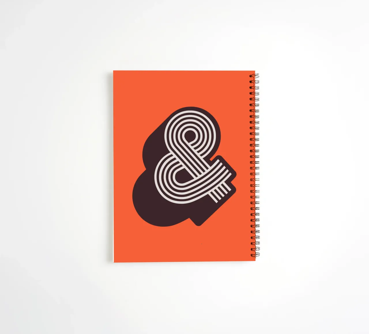 Ampersand Retro 3D and Symbol Typography & Art Print spiral notebook by THE MOTIVATED TYPE