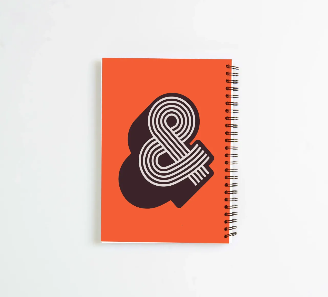 Ampersand Retro 3D and Symbol Typography & Art Print spiral notebook by THE MOTIVATED TYPE