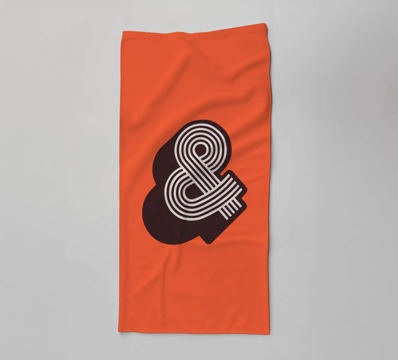 Ampersand Retro 3D and Symbol Typography & Art Print towel by THE MOTIVATED TYPE