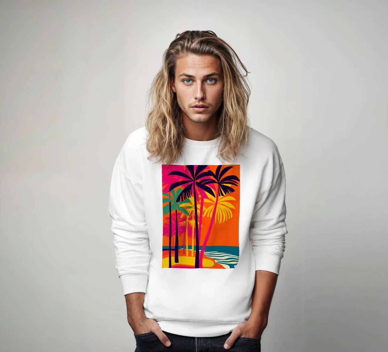 Atmosfera da spiaggia caraibica nel design di Memphis felpa da Autofocus