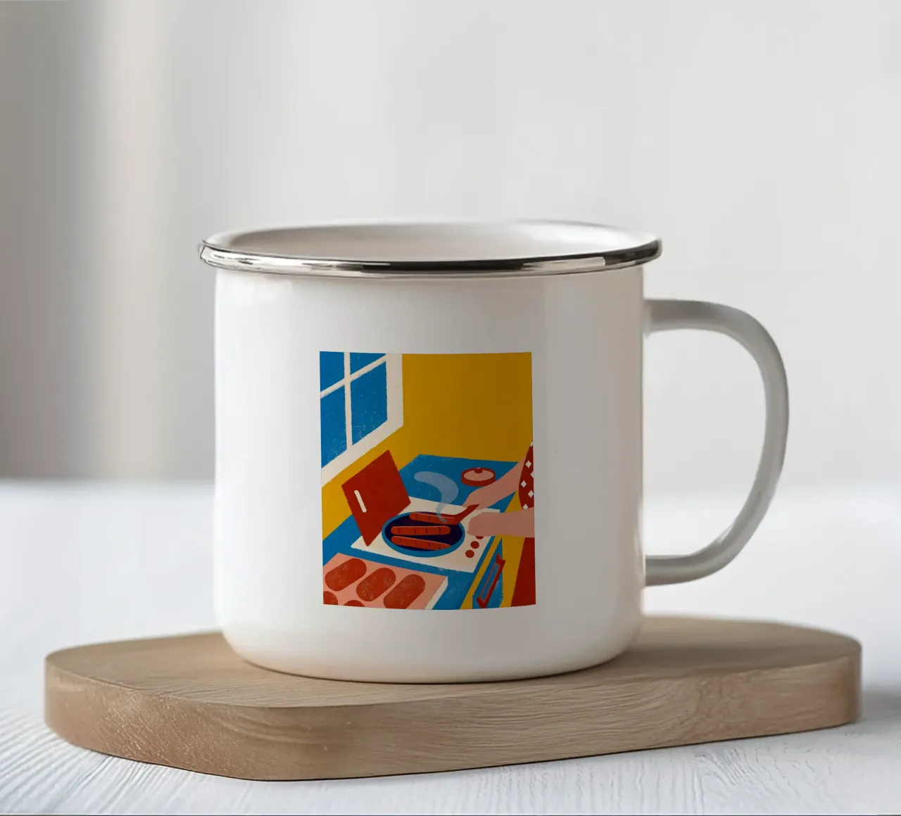 Cucinare le salsicce tazza in smalto da THE LATEST SHOP