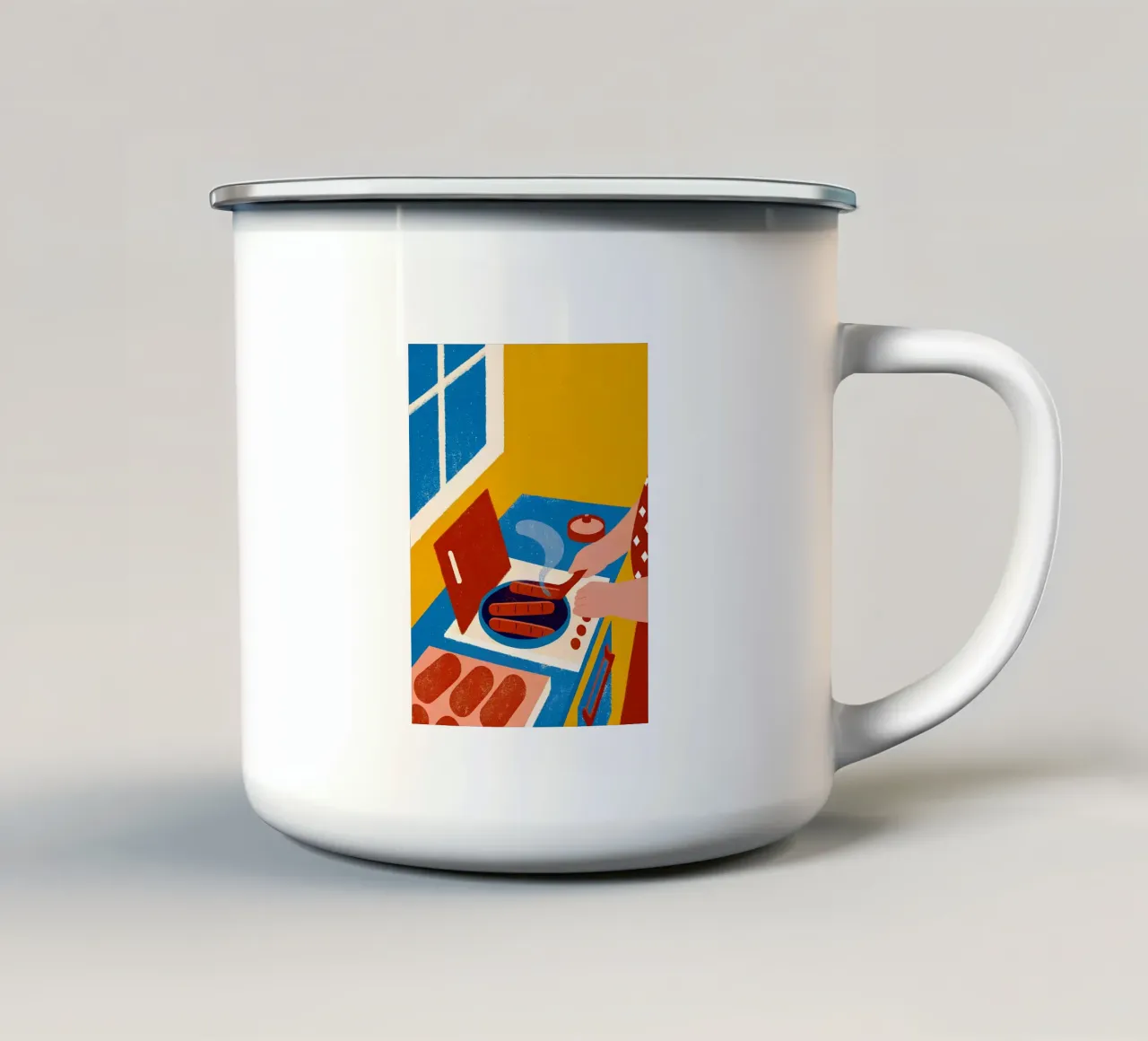 Cucinare le salsicce tazza in smalto da THE LATEST SHOP