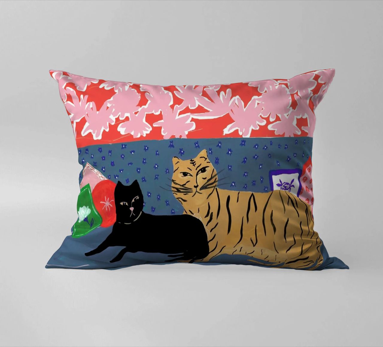Cats Will Be Cats decorative cushion by Atelier Mave