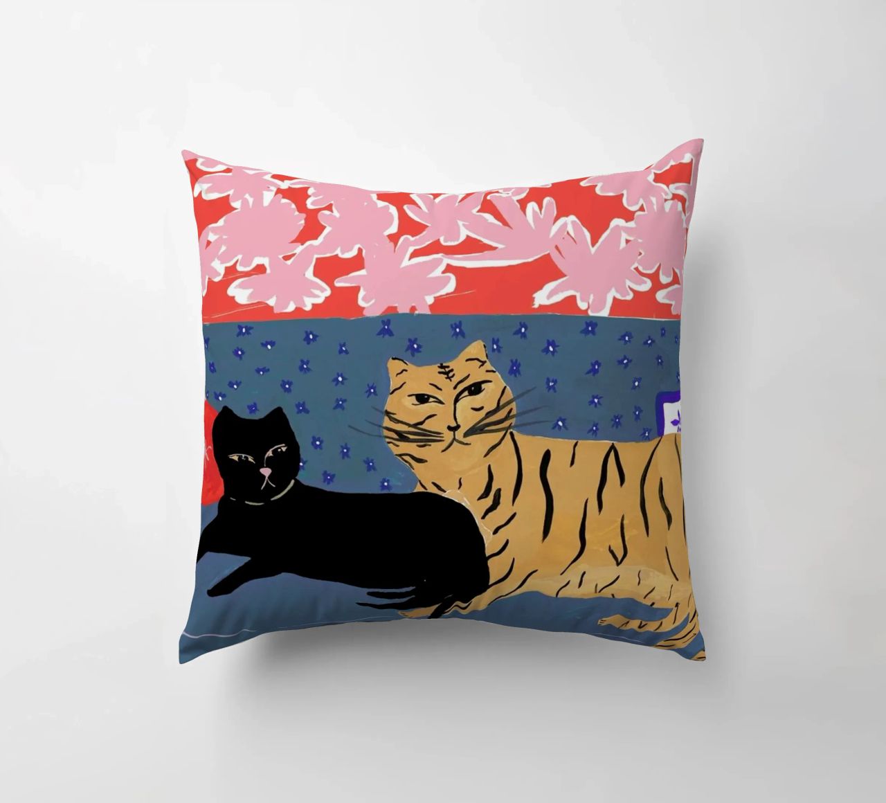 Cats Will Be Cats decorative cushion by Atelier Mave