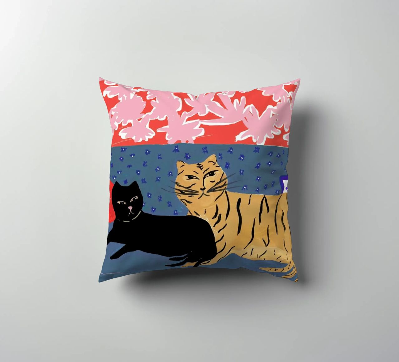 Cats Will Be Cats decorative cushion by Atelier Mave
