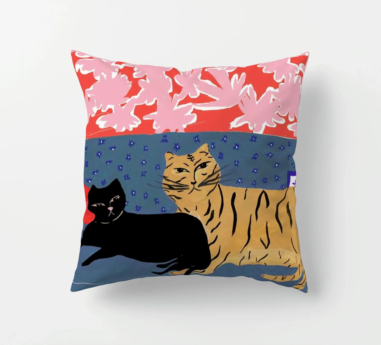 Cats Will Be Cats decorative cushion by Atelier Mave
