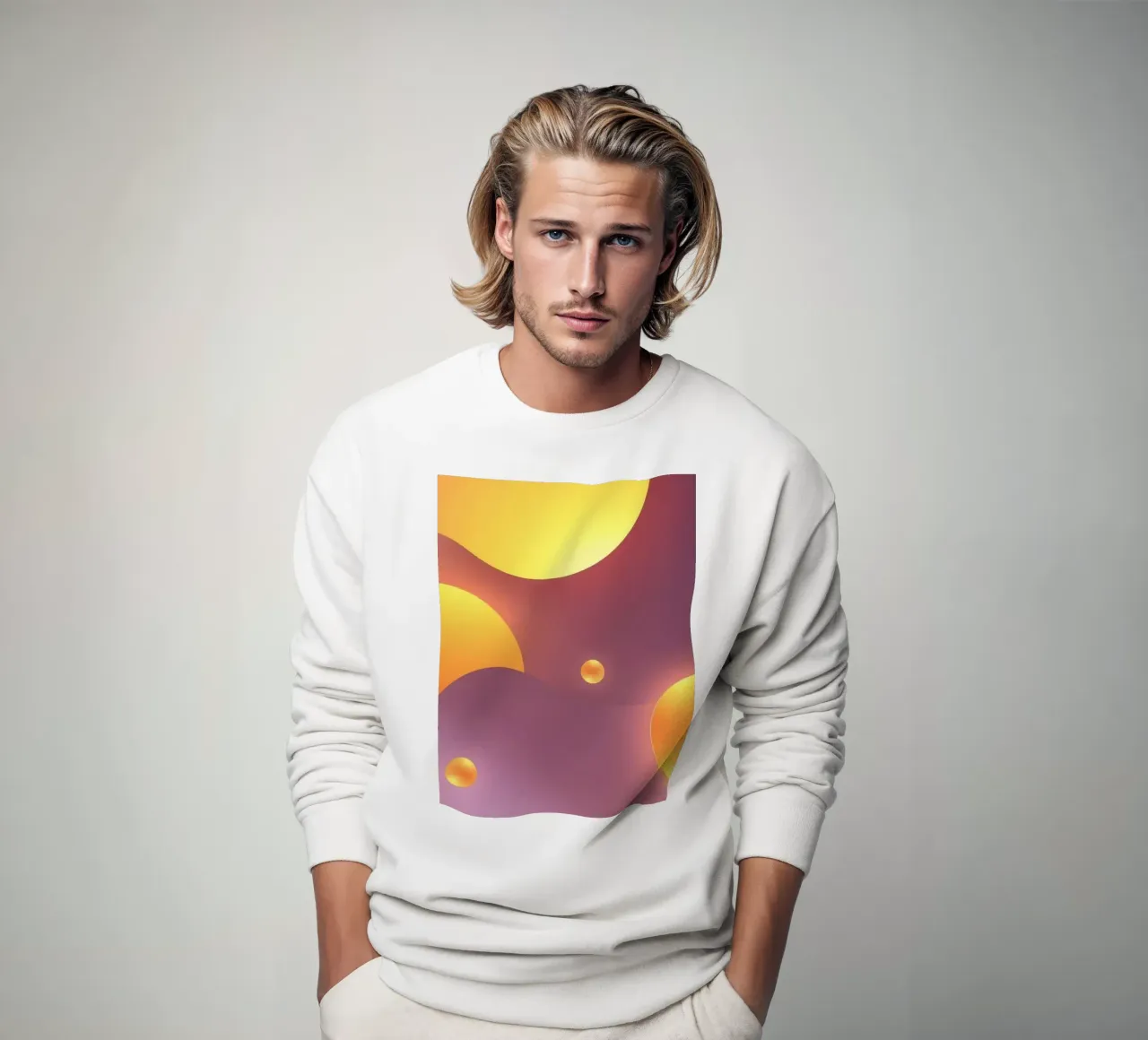 Design astratto e colorato, con forme morbide e luminose. felpa da DesignDoodle