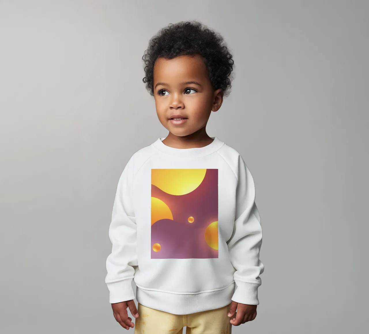 Design astratto e colorato, con forme morbide e luminose. felpa neonato da DesignDoodle