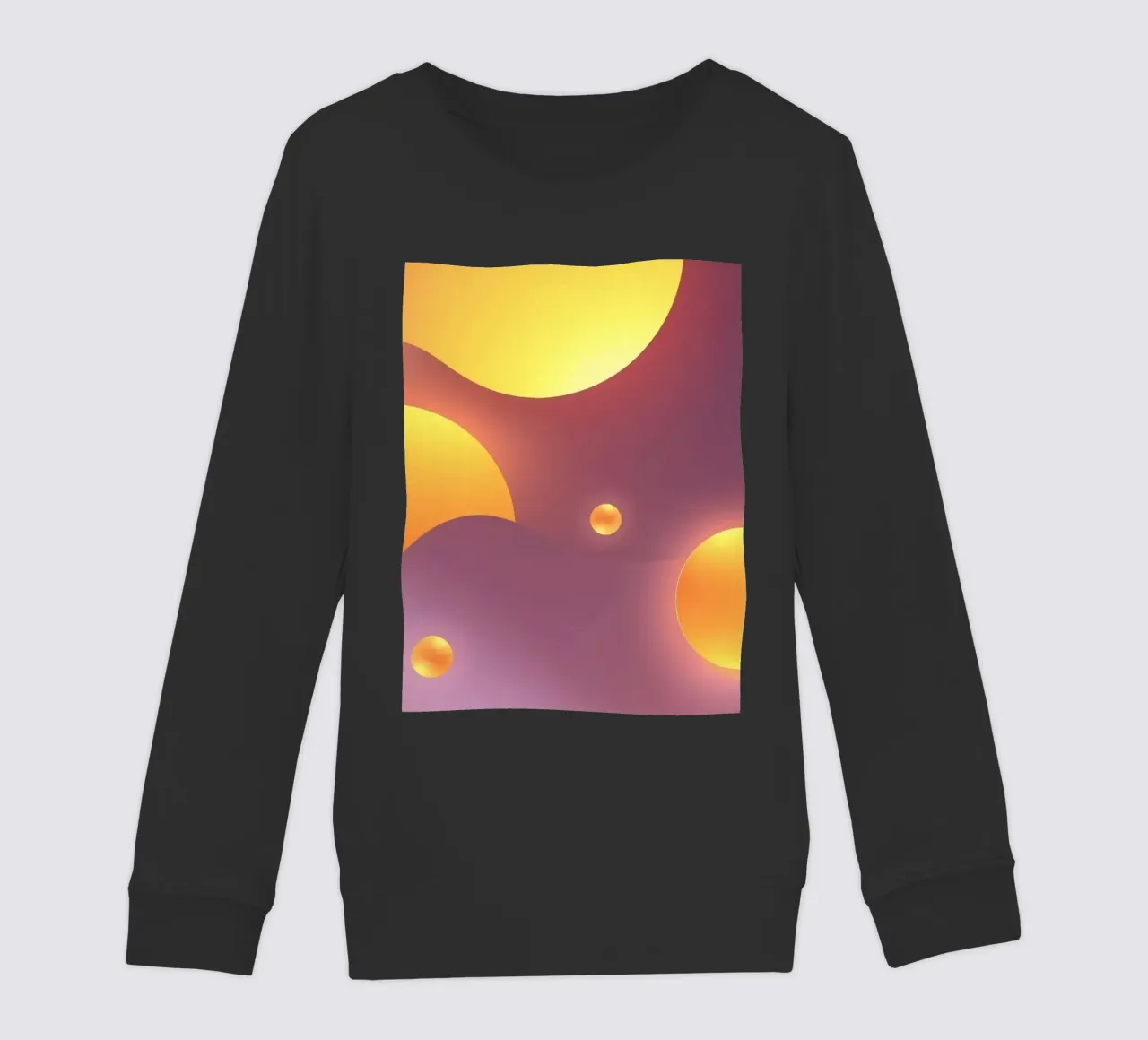 Design astratto e colorato, con forme morbide e luminose. felpa bambino da DesignDoodle