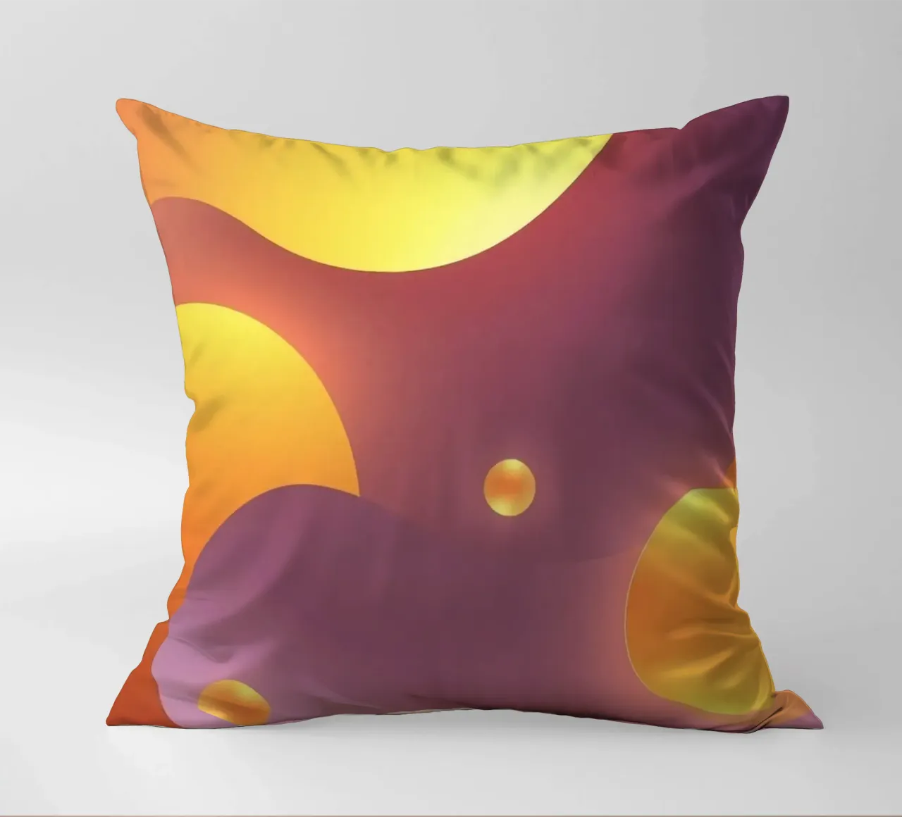 Design astratto e colorato, con forme morbide e luminose. cuscino da DesignDoodle