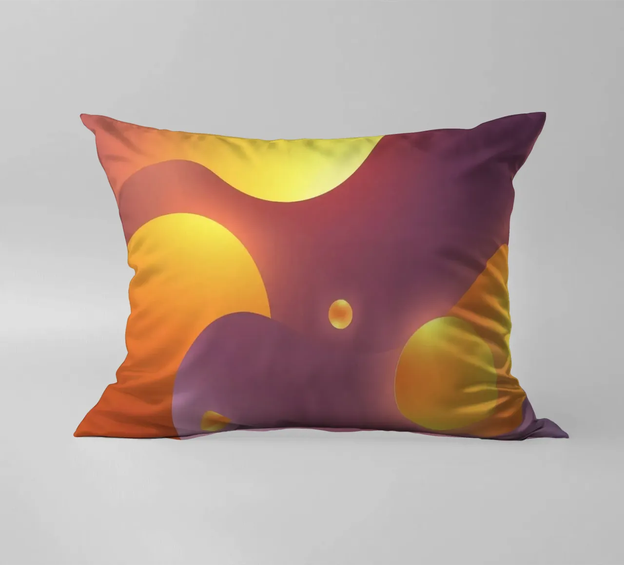 Design astratto e colorato, con forme morbide e luminose. cuscino da DesignDoodle