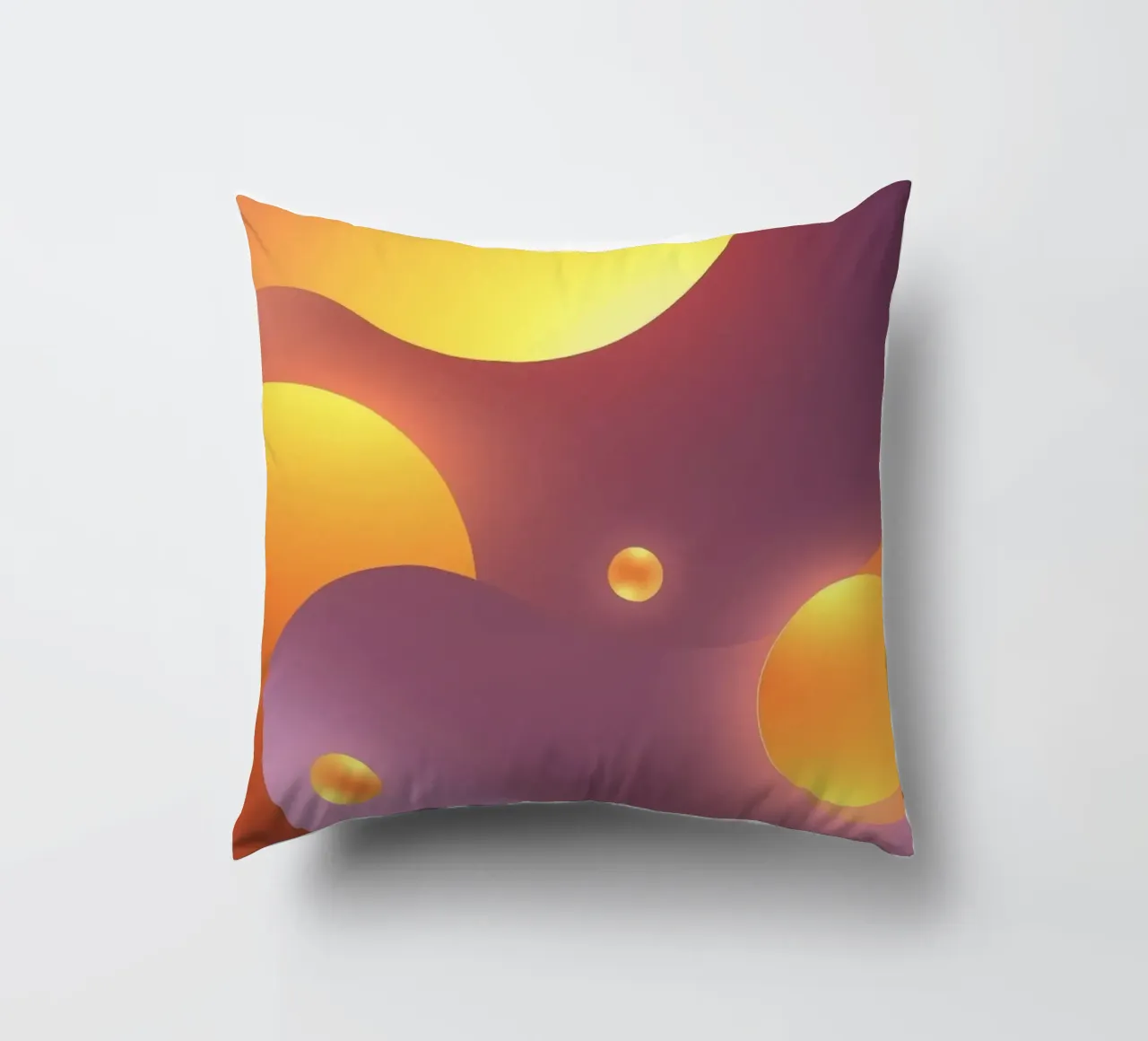 Design astratto e colorato, con forme morbide e luminose. cuscino da DesignDoodle