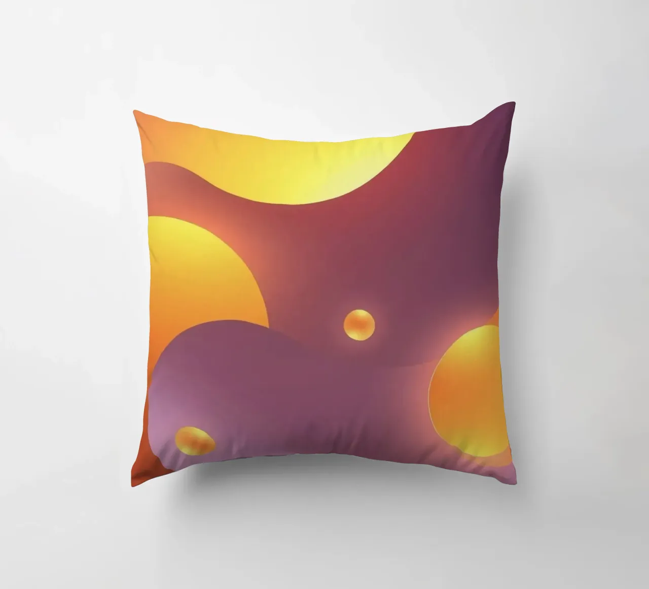 Design astratto e colorato, con forme morbide e luminose. cuscino da DesignDoodle