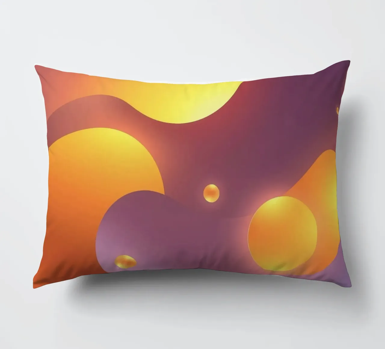 Design astratto e colorato, con forme morbide e luminose. cuscino da DesignDoodle