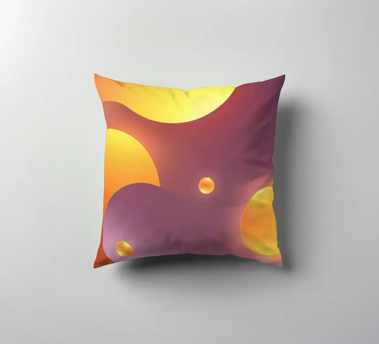 Design astratto e colorato, con forme morbide e luminose. cuscino da DesignDoodle