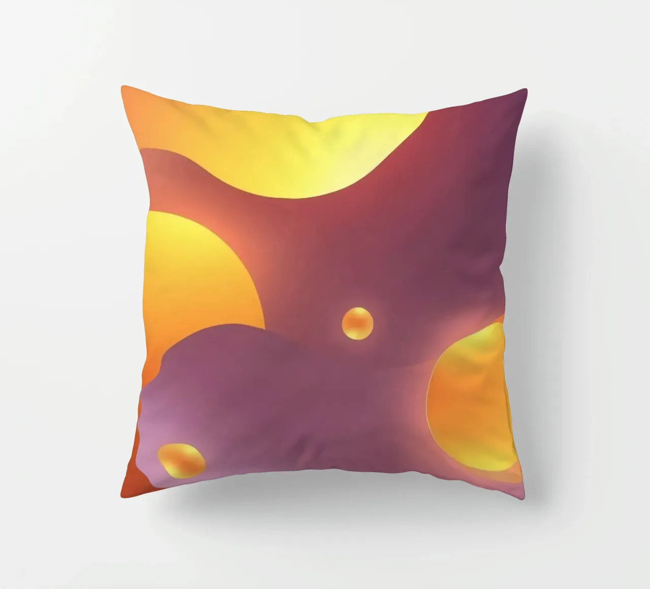 Design astratto e colorato, con forme morbide e luminose. cuscino da DesignDoodle