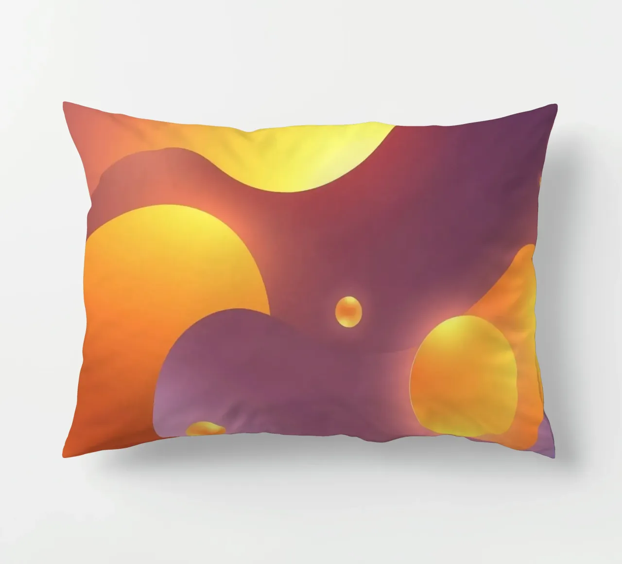 Design astratto e colorato, con forme morbide e luminose. cuscino da DesignDoodle